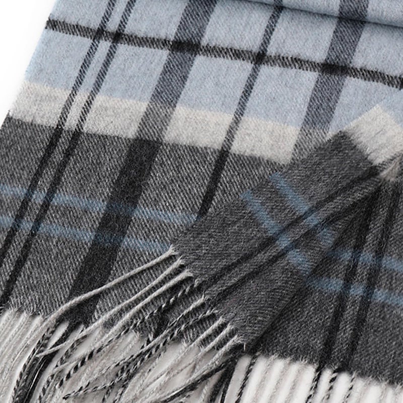 SKNSOFT Winter Wool Plaid Scarf for Men,Women Fashion Tartan Wrap Checkered Scarves - Image 4
